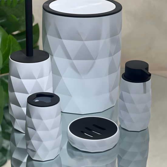 Plastic Bathroom Set 5 Pcs